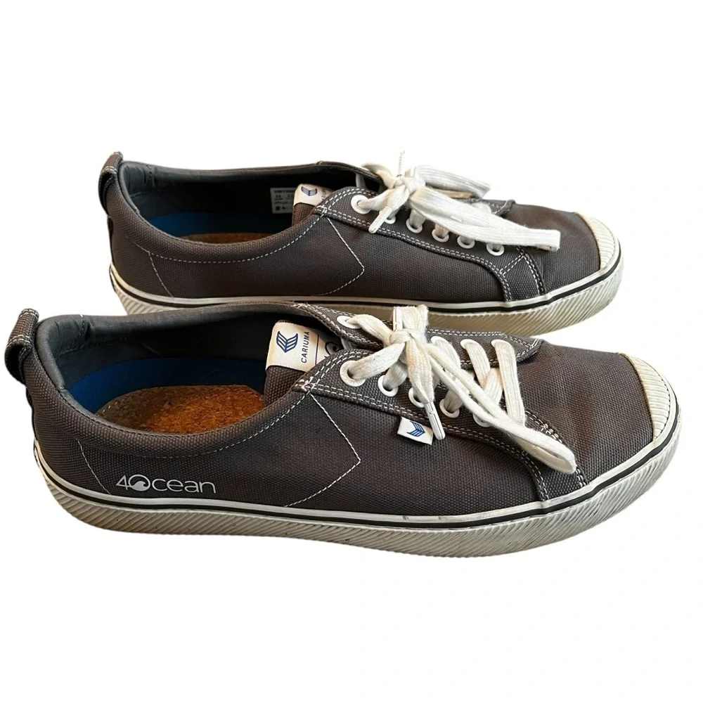 Cariuma 4Ocean Men 11 / Women 12.5 Charcoal Gray OCA Low Sneaker Limited Edition